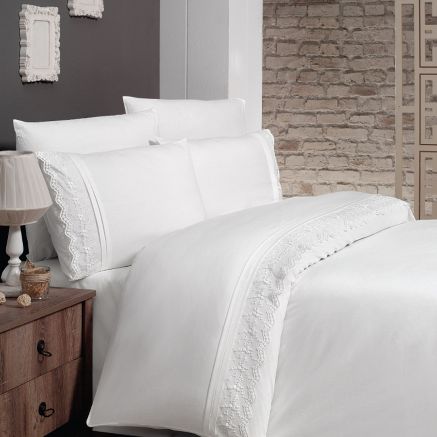 Sarah Anderson Alisa Dantelli Nevresim Takımı Ekru Karaca Home